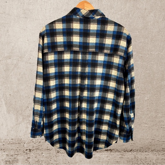 Tru Luxe Jeans Blue and Cream Plaid Jacket - Picture 2 of 3